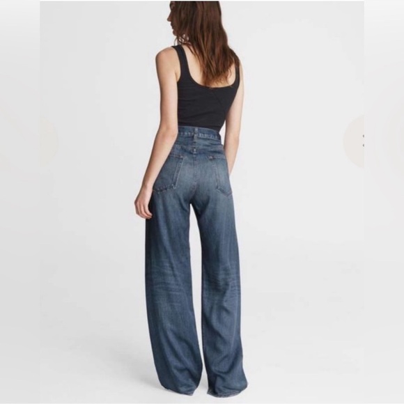 Rag & Bone liquid Miramar rb 28 EUC never worn blue wash super light weight - Picture 4 of 8